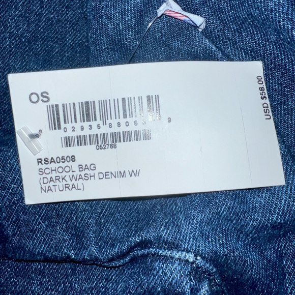 Vintage American Apparel Dark Wash Denim School Bag - Picture 4 of 4